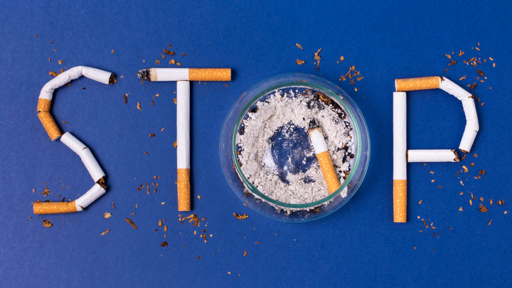 stop smoking sign with cigarettes image