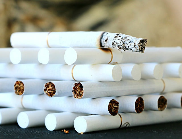 Bunch of stacks of cigarettes
