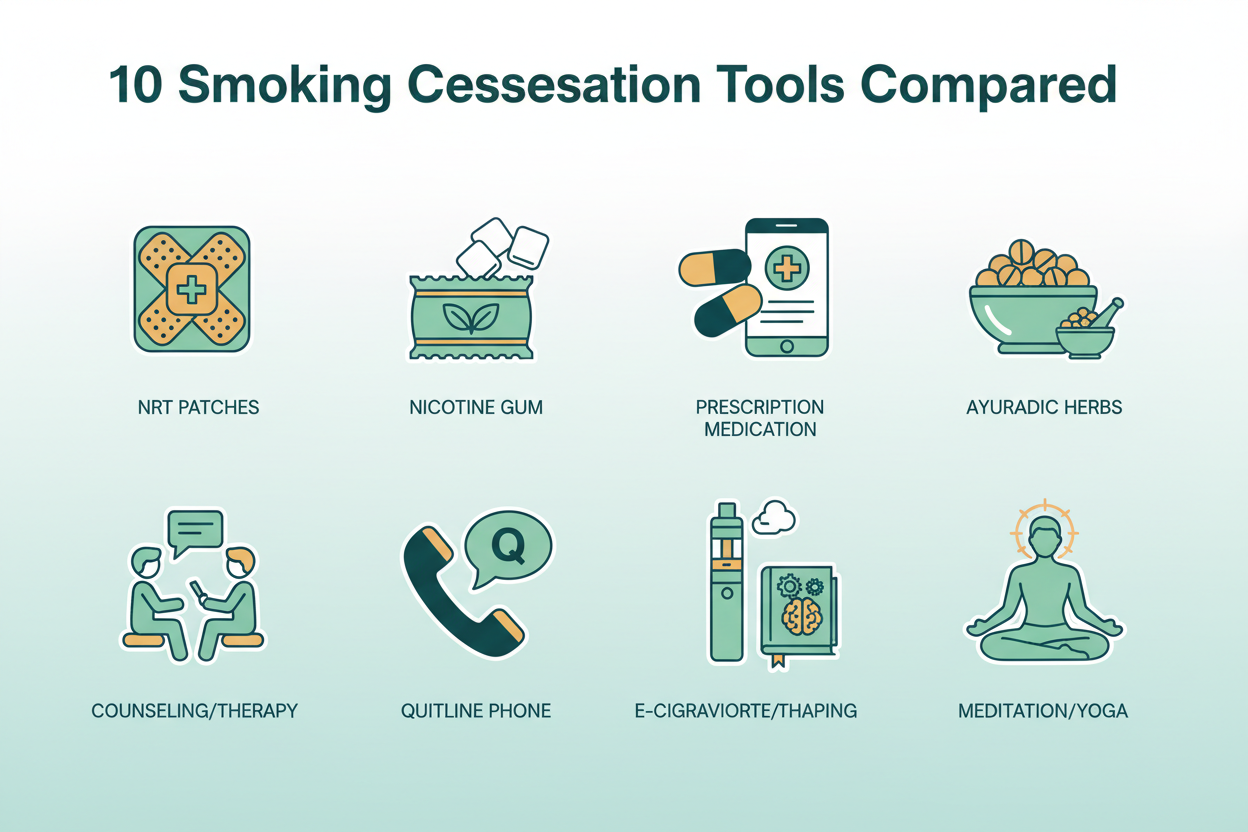10 Smoking Cessation Tools — Honest Comparison 2026 – Smotect Azaadi