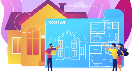 Home Transformation Blueprint Vector art Image