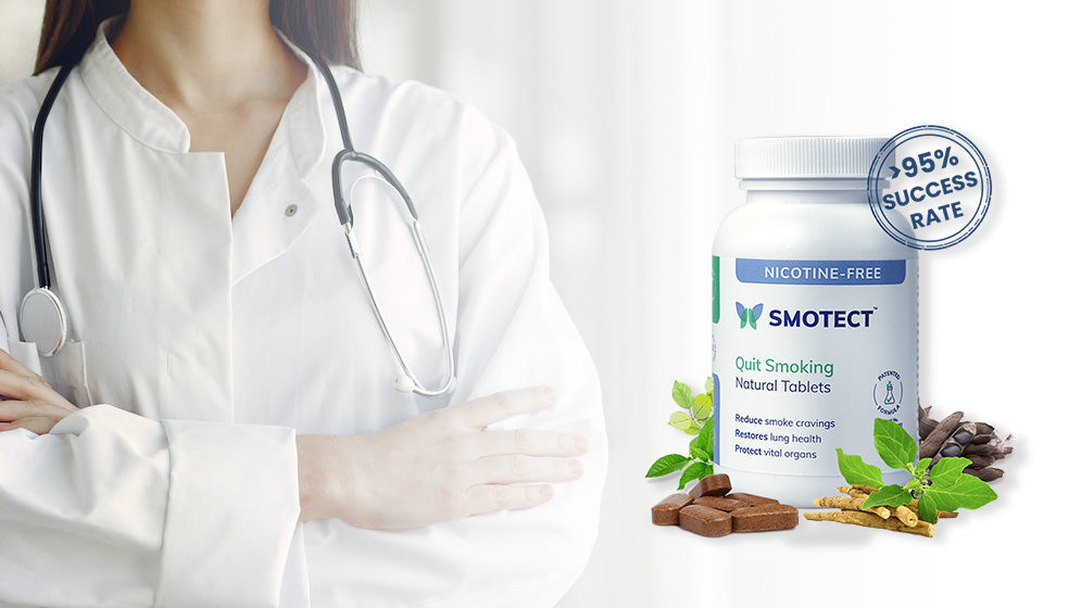 Why doctors recommend Smotect natural tablets India — clinical evidence CTRI trial 21.56 cessation rate 2026