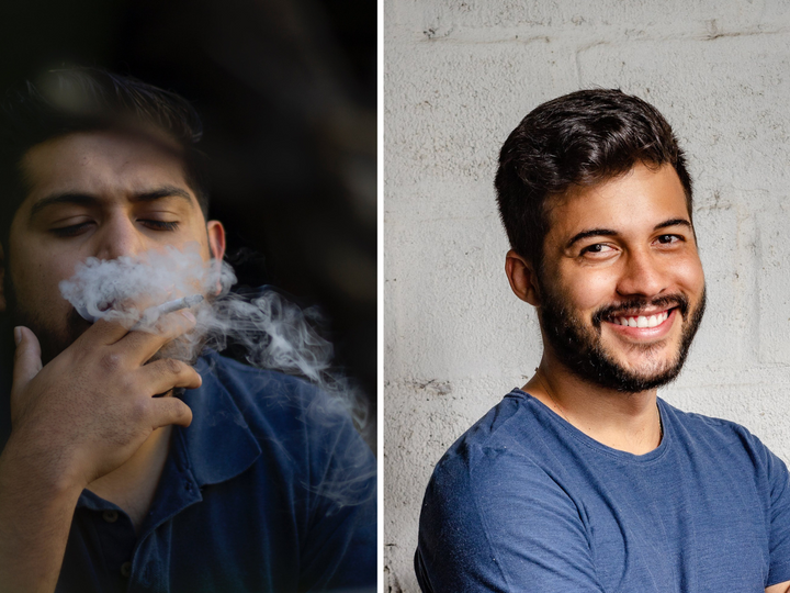 Before and After Representation of quitting smoking
