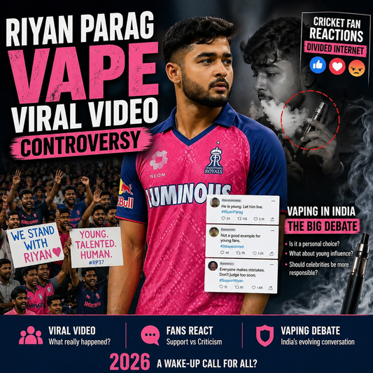 Riyan Parag Caught With Vape? Viral Video Sparks Massive Cricket Fan Debate