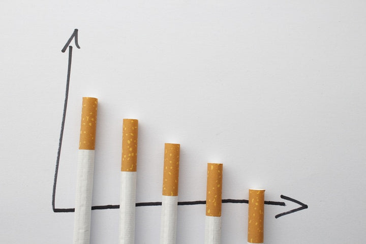 A imaginary graph with cigarettes